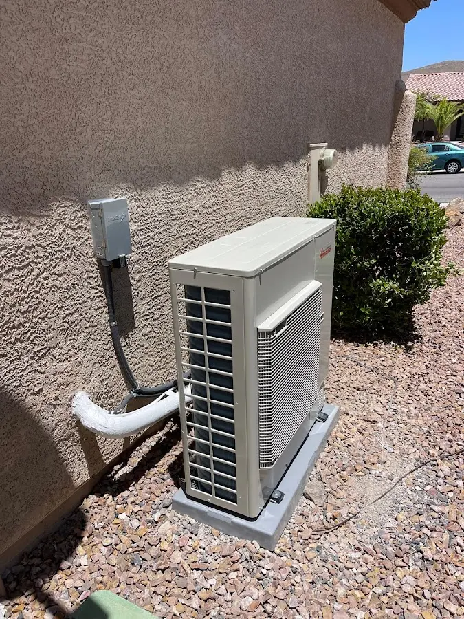 Residential air conditioning condenser unit in Larkspur